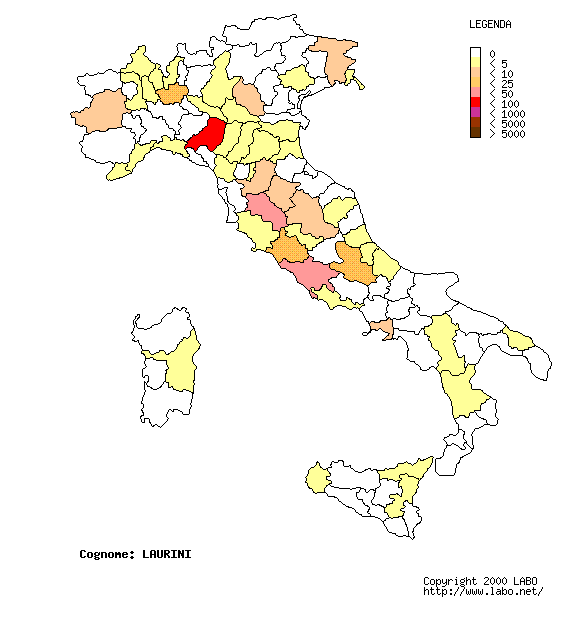 Laurini's Italian map